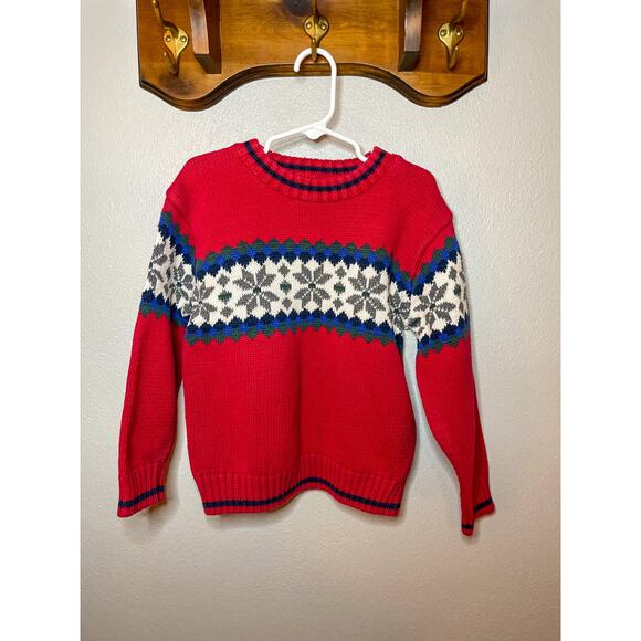 Vintage 90s Gap Boys with Snowflake Motif XS - Picture 2 of 6